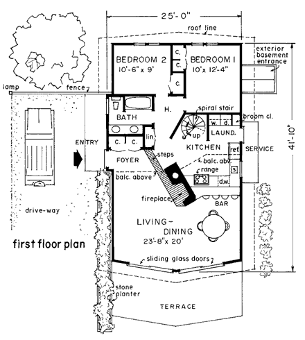 House Plan 99032 First Level Plan