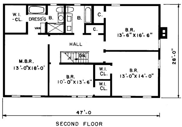 Colonial Country Level Two of Plan 99034