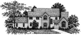 Colonial Country Elevation of Plan 99038