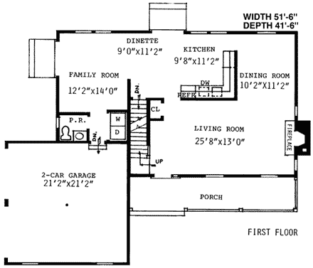 House Plan 99040 First Level Plan