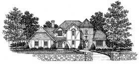 Tudor Elevation of Plan 99050