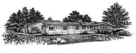 One-Story Ranch Elevation of Plan 99054