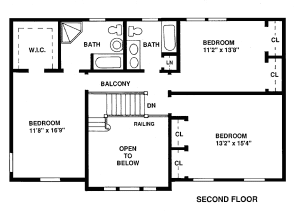 Country Farmhouse Level Two of Plan 99059