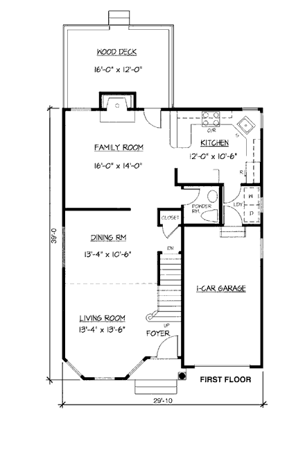 House Plan 99066 First Level Plan