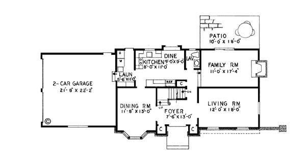 Bungalow Level One of Plan 99070