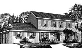 Colonial Elevation of Plan 99073
