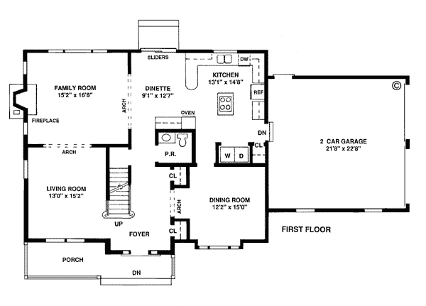 Contemporary Level One of Plan 99074