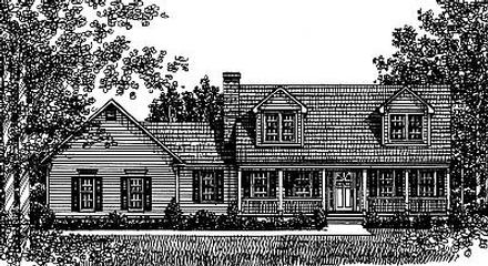 Country Elevation of Plan 99076