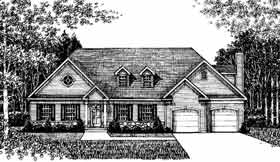 Colonial Country Elevation of Plan 99078