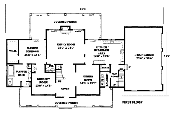 Bungalow Country Level One of Plan 99087