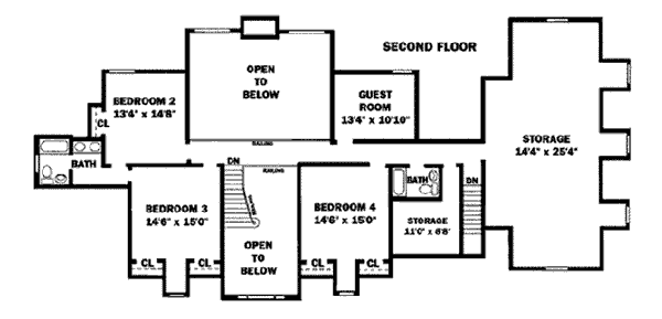 Bungalow Country Level Two of Plan 99087