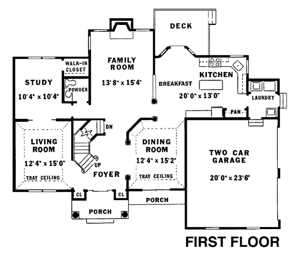 Colonial European Level One of Plan 99088