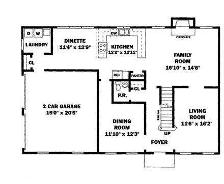 House Plan 99092 First Level Plan