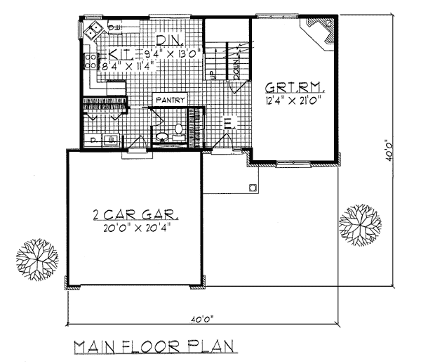 Bungalow Country Level One of Plan 99100