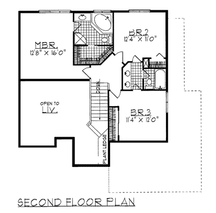 House Plan 99108 Second Level Plan