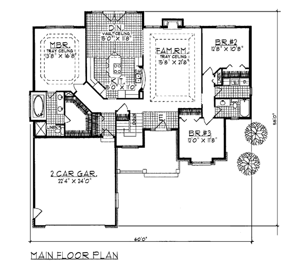 European One-Story Level One of Plan 99117