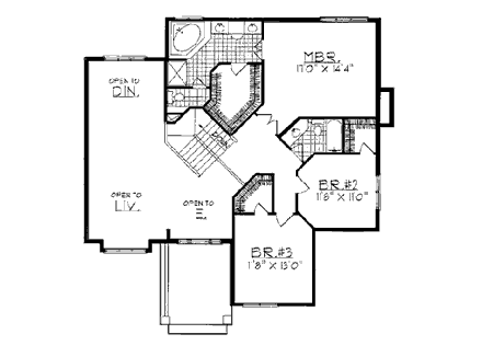 House Plan 99127 Second Level Plan