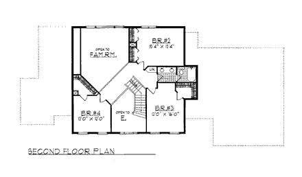 House Plan 99128 Second Level Plan