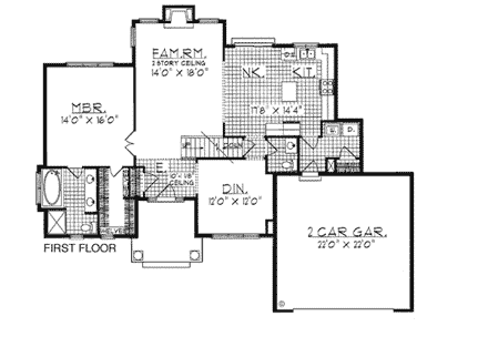 House Plan 99131 First Level Plan