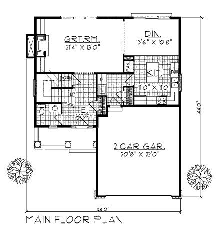 House Plan 99140 First Level Plan