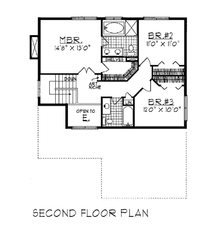 House Plan 99140 Second Level Plan