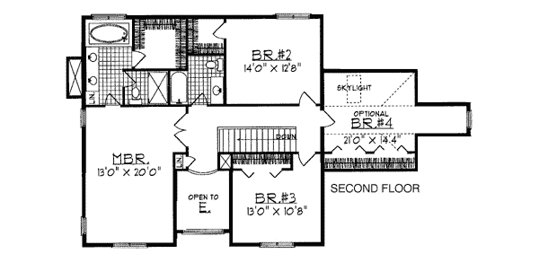 Bungalow Colonial Level Two of Plan 99144