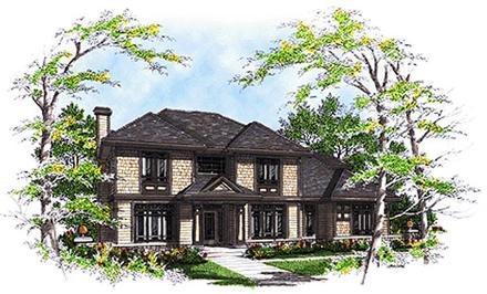 Bungalow Colonial Elevation of Plan 99144