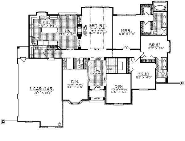 Bungalow Level One of Plan 99151