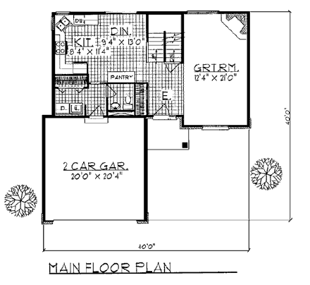 House Plan 99155 First Level Plan