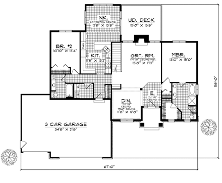 House Plan 99160 First Level Plan