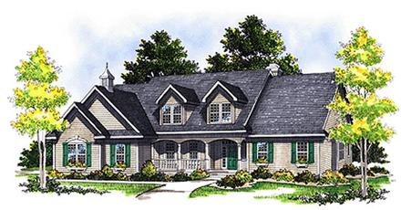 Cape Cod Country Elevation of Plan 99161