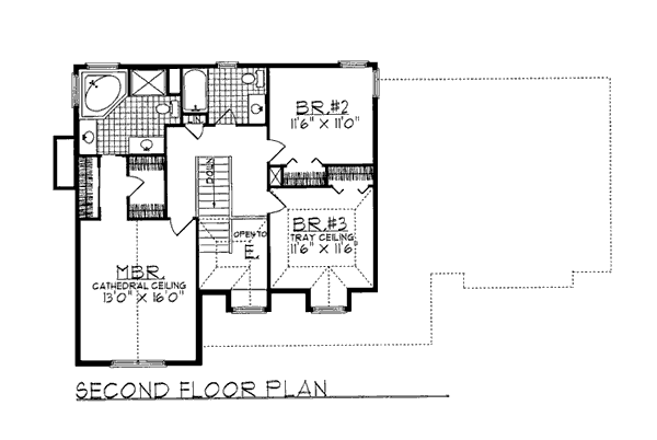 Bungalow Country European Level Two of Plan 99164