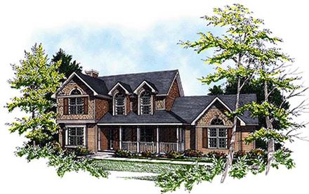 Bungalow Country European Elevation of Plan 99164