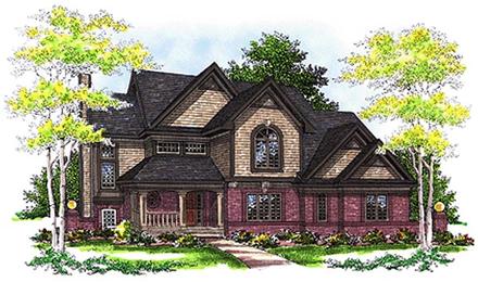 European Farmhouse Tudor Elevation of Plan 99165