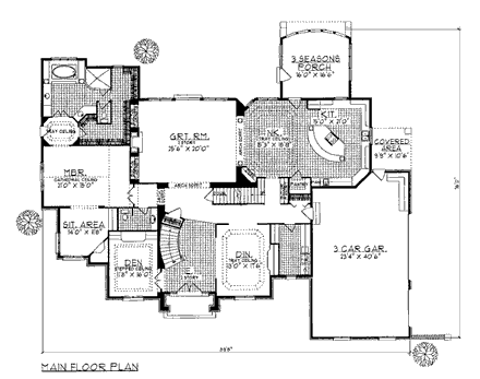 House Plan 99170 First Level Plan