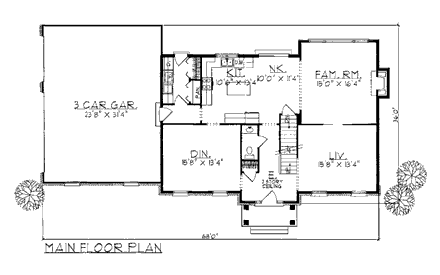 House Plan 99171 First Level Plan