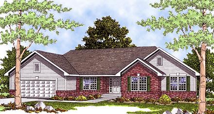 Bungalow One-Story Ranch Elevation of Plan 99174