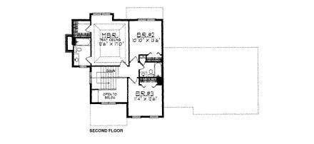 House Plan 99183 Second Level Plan