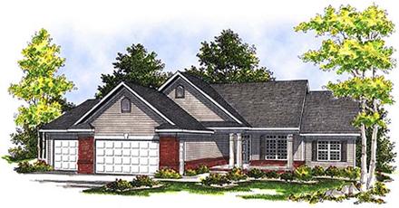 One-Story Ranch Elevation of Plan 99185