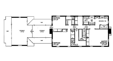 House Plan 99203 Second Level Plan