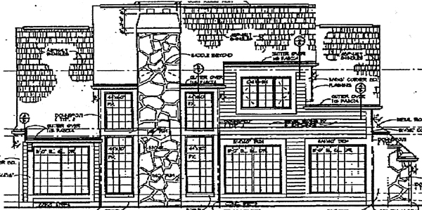 Bungalow European Rear Elevation of Plan 99217