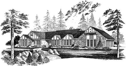 Bungalow Tudor Elevation of Plan 99225