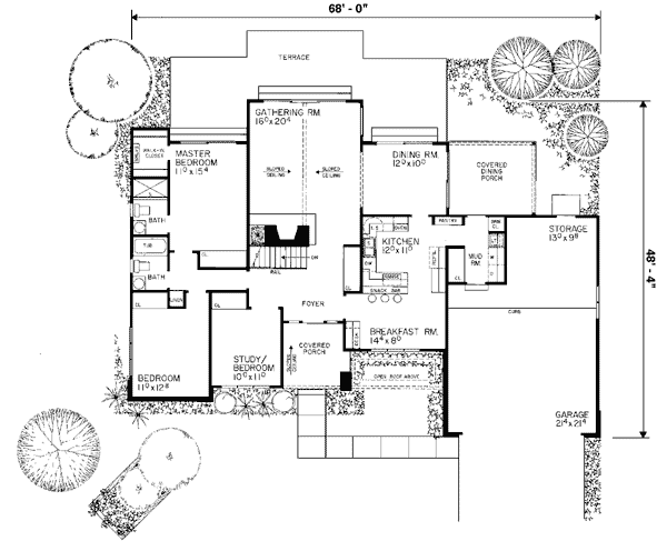 Bungalow Ranch Level One of Plan 99232