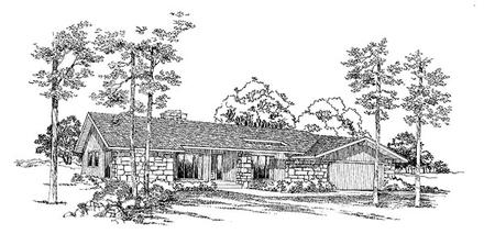 Bungalow Ranch Elevation of Plan 99232