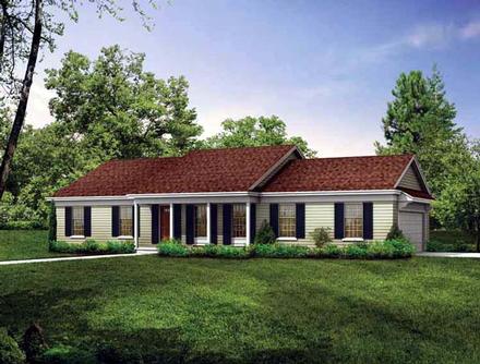 One-Story Ranch Elevation of Plan 99233