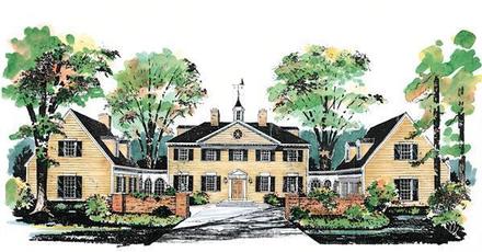 Colonial Country Elevation of Plan 99236