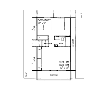 House Plan 99238 Second Level Plan