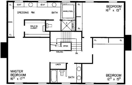 House Plan 99239 Second Level Plan