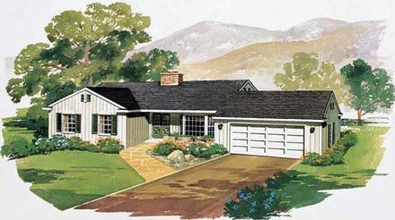 One-Story Ranch Elevation of Plan 99241