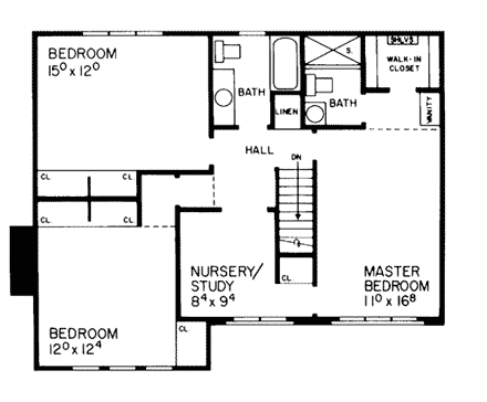 House Plan 99252 Second Level Plan